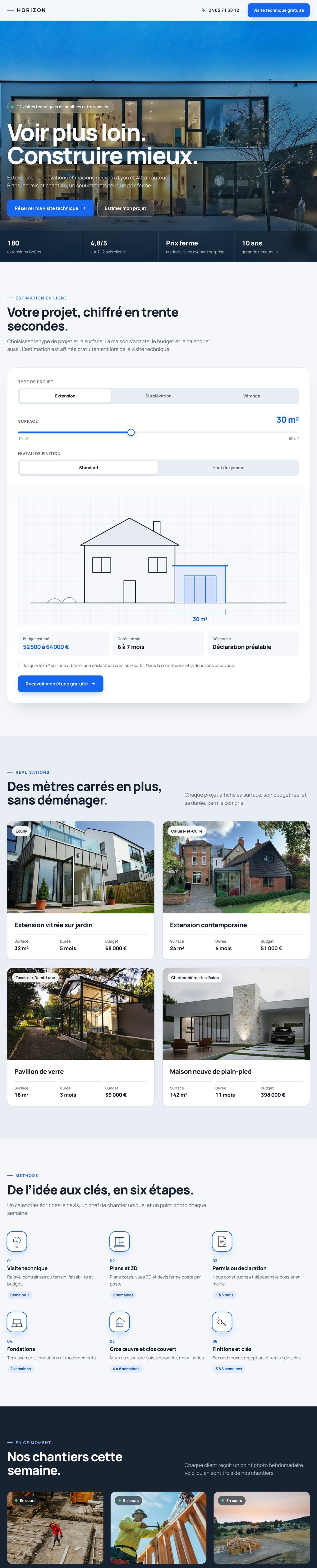Concept HORIZON, construction & extension