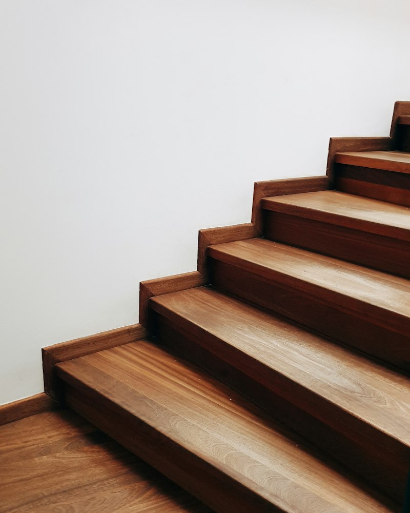 Escalier à marches noyer